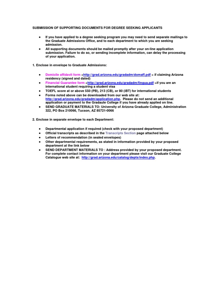 Graduate Application Document Submission Guide | PDF | Business