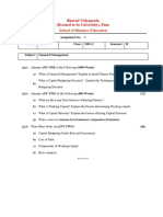Sde Assignment Financial Management MBA SEM II SET I PDF