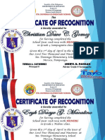 Academic Excellence Award Certi Shek