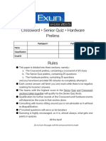 Crossword + Senior Quiz + Hardware Prelims: Participant 1 Participant 2 Name Class/Section Email ID
