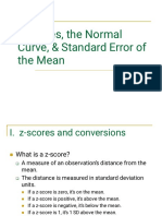 Z-Scores, The Normal Curve, & Standard Error of The Mean
