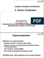 Lec. 12: Vector Computers: EECS 252 Graduate Computer Architecture