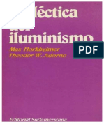 Dialectica Del Iluminismo Horkheimer y Adorno PDF