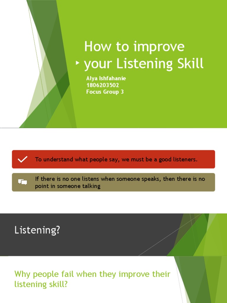 Tips to Enhance Your Listening Skills | PDF