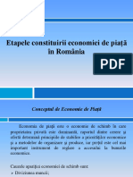 Etapele Constituirii Economiei de Piață În România