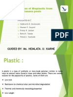 Preparation of Bioplastic From Banana Peels: Guided By: Ms. Hemlata .U. Karne