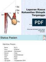 Laporan Kasus Kehamilan Ektopik Terganggu: Intan Nur Pratiwi Dr. H. Alimuddin, M. Kes, SP - OG Dr. Asria Rusdi