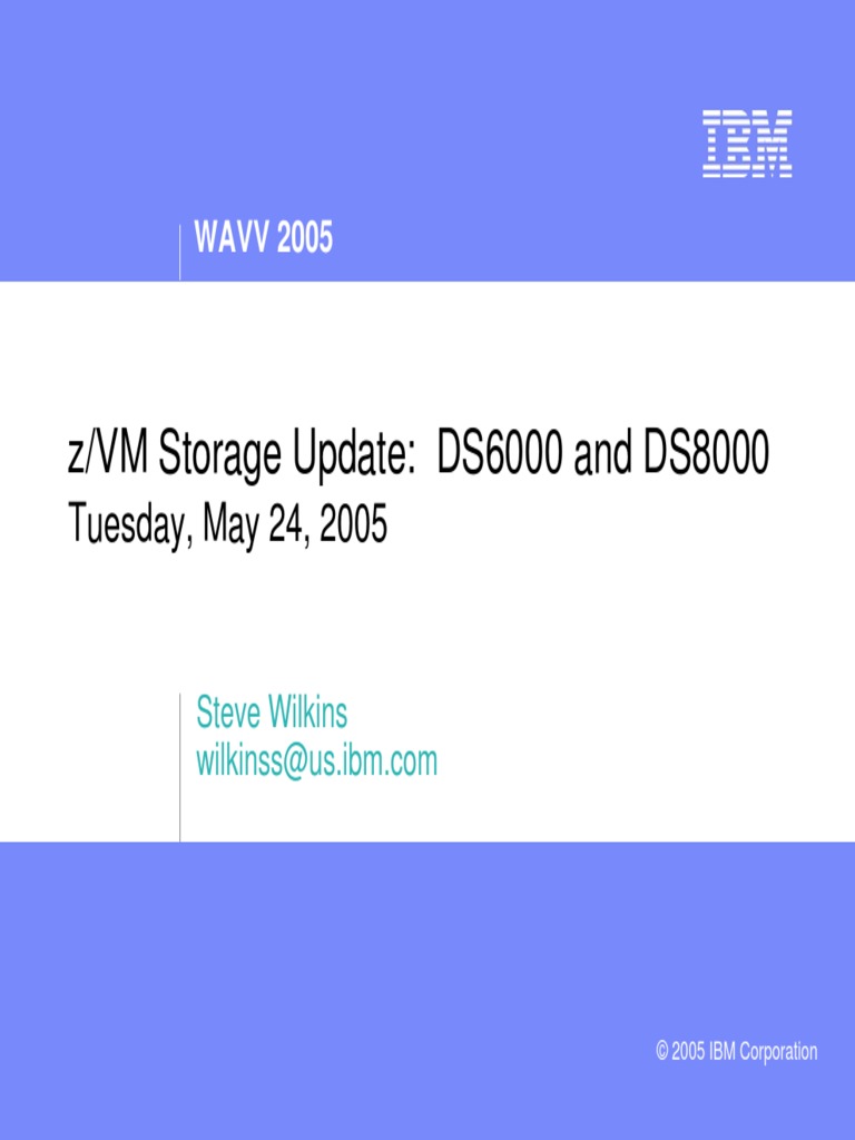 ZVM Storage Update For DS6000 | PDF | Virtual Machine | Ibm Db2