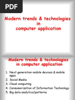 Modern Trends in Computer Application