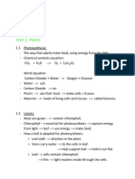 Science: Unit 1. Plants