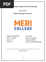 MERI-College of Engineering and Technology: Practical File For