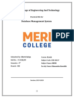 MERI-College of Engineering and Technology: Practical File For