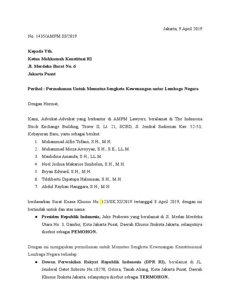 Contoh Permohonan Skln Pdf
