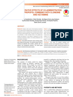 Perioperative Effects of Co-Administration of Tci Propofol Combined With Clonidine and Ketamine