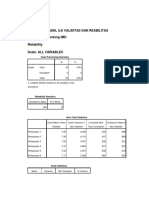 Lampiran Hasil Uji Validitas Dan Reabilitas Pengetahuan Tentang IMD Reliability Scale: All Variables