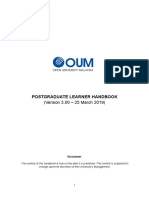 Student Handbook Postgraduate Open University Malaysia - 25 March 2019 - V3.00