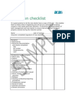 ACAS Induction Checklist and