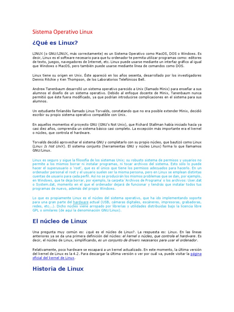 Última versión de Linux y su historia | PDF | Distribución de Linux ...