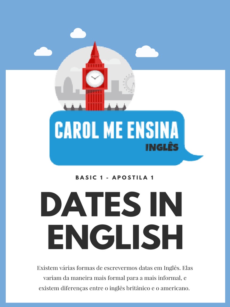 Data em Inglês - Formato e Como Escrever - Essential Idiomas