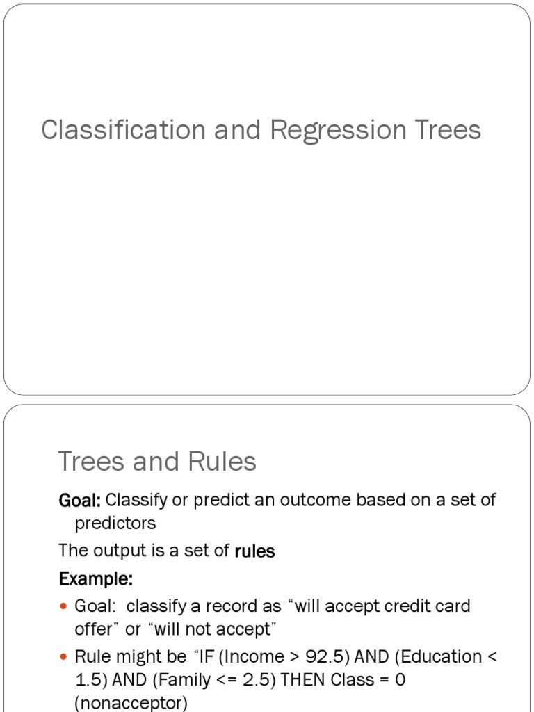 Classification and Regression Trees | PDF | Errors And Residuals ...