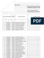 Roll No. Enrollment No. Name of The Student Assignment (Marks Out of 25 Per Assignment) Exam Seat No