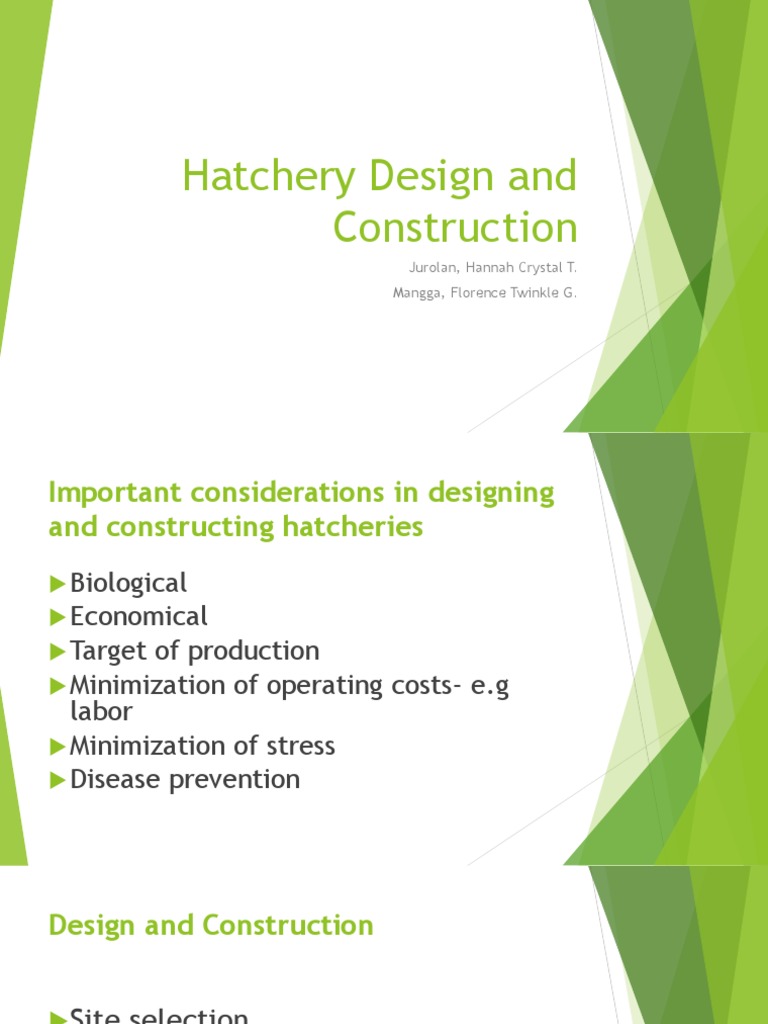 Hatchery Design And Construction Pdf Nature