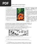 Atividade Avaliativa de Língua Portuguesa C