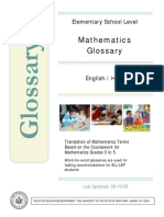 Mathematics Glossary: Elementary School Level