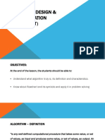 Algorithm Design & Representation (Flowchart)