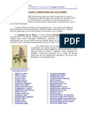 El Lenguaje de Las Flores | PDF | Plantas