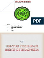 Bentuk Pemilikan Bisnis Di Indonesia