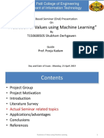 "Prediction of Values Using Machine Learning": Dhole Patil College of Engineering Department of Information Technology