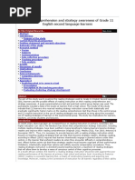 Reading Comprehension and Strategy Awareness of Grade 11 English Second Language Learners