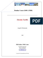 Electric Tariffs: Pdhonline Course E498 (1 PDH)