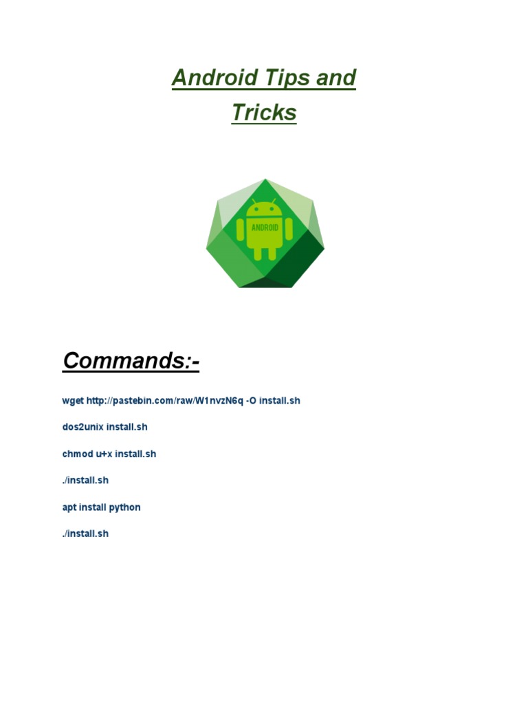Essential Android Tips & Tricks Guide | PDF | Computers