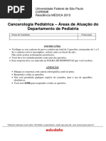 UNIFESP 2015 Cancerologia Pediatrica