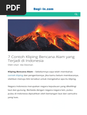 Kliping Bencana Alam 2019 Pigura