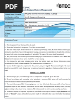 Assignment Brief No.1 - Unit 5. MA