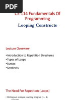 CS-114 Fundamentals of Programming: Looping Constructs