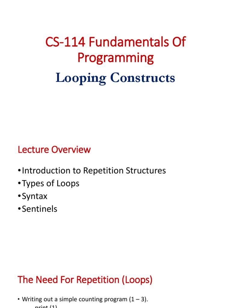 Understanding Looping Constructs in Python | PDF | Control Flow ...