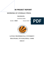 Mini Project Report: Working of Hydralic Press
