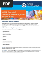 CMA CISSP Domain 1 Review Notes