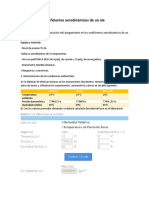 Coeficientes Aerodinámicos de Una Ala