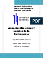 Segunda Entrega de Bioetico y Legales. Araujo Lujan