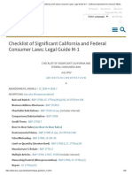 Checklist of Significant California and Federal Consumer Laws - Legal Guide M-1 - California Department of Consumer Affairs