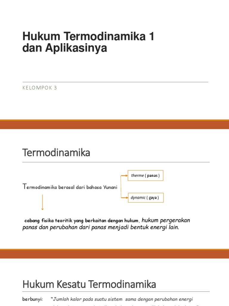 Ppt Hk Termodinamika 1
