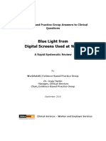 Blue Light From Digital Screens Used at Work: Evidence-Based Practice Group Answers To Clinical Questions
