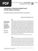 A subjetividade e a objetividade em Michel Foucault e Karl Marx - algumas considerações.pdf