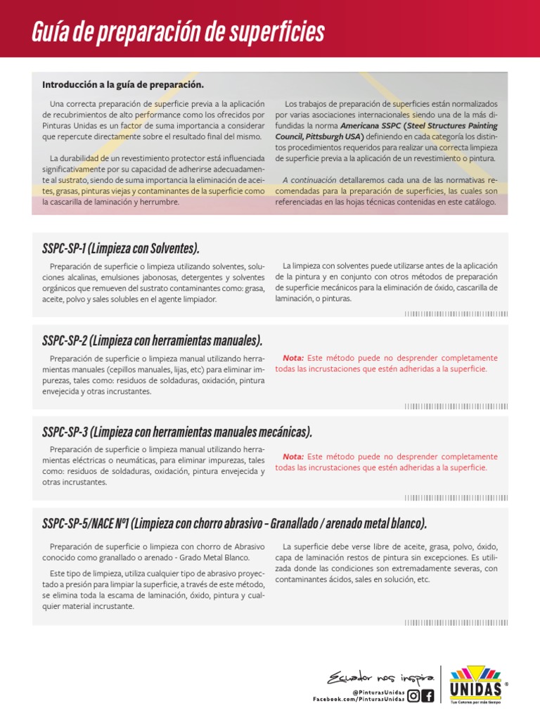 Guia de Preparacion de Superficies | PDF | Revestimiento | Aluminio