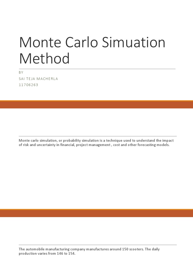 Monte Carlo Simulation in Scooter Production | PDF | Business
